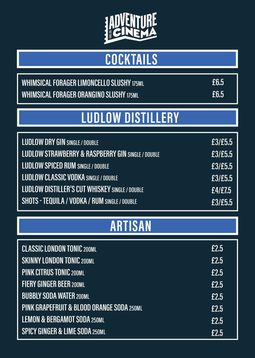 Bar Menu Page 2